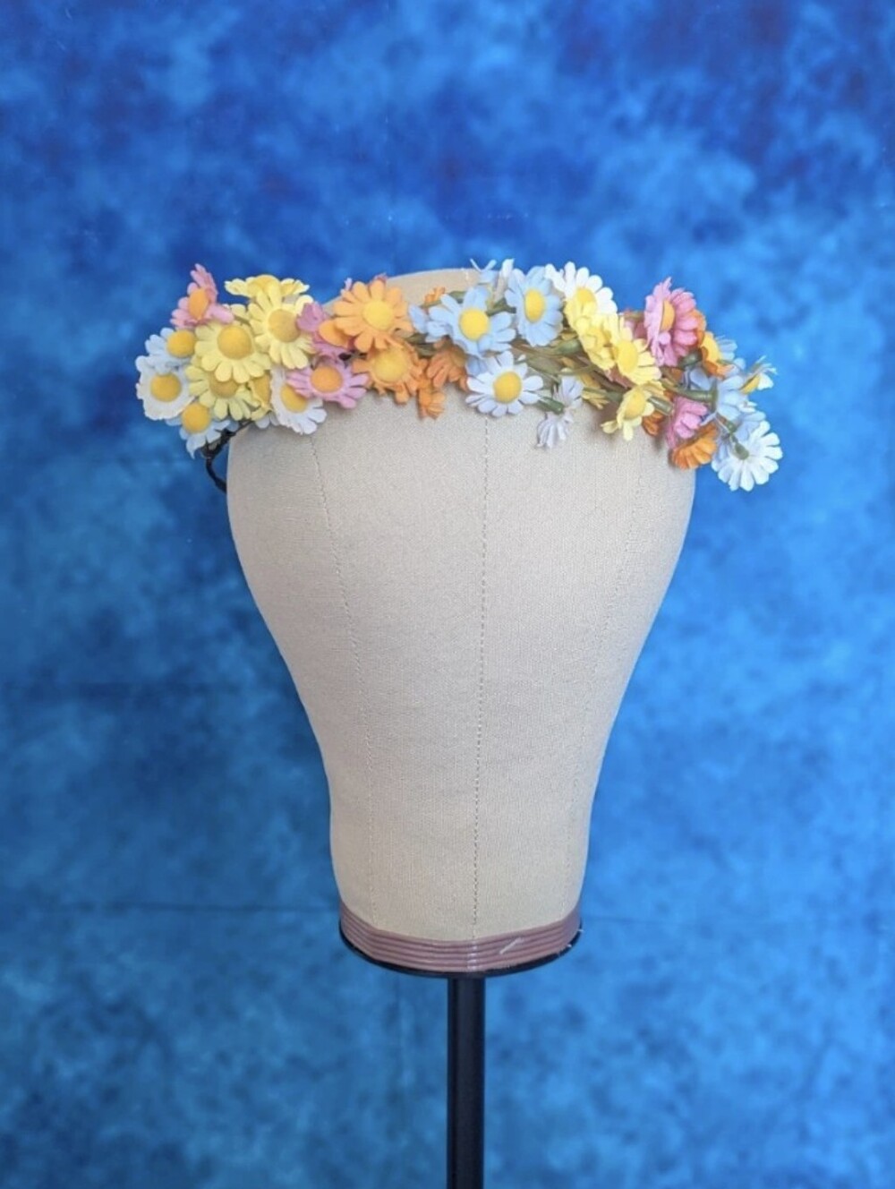 Flower Crown OSFM Multicolor Wire With Sheer Ribbon Tie